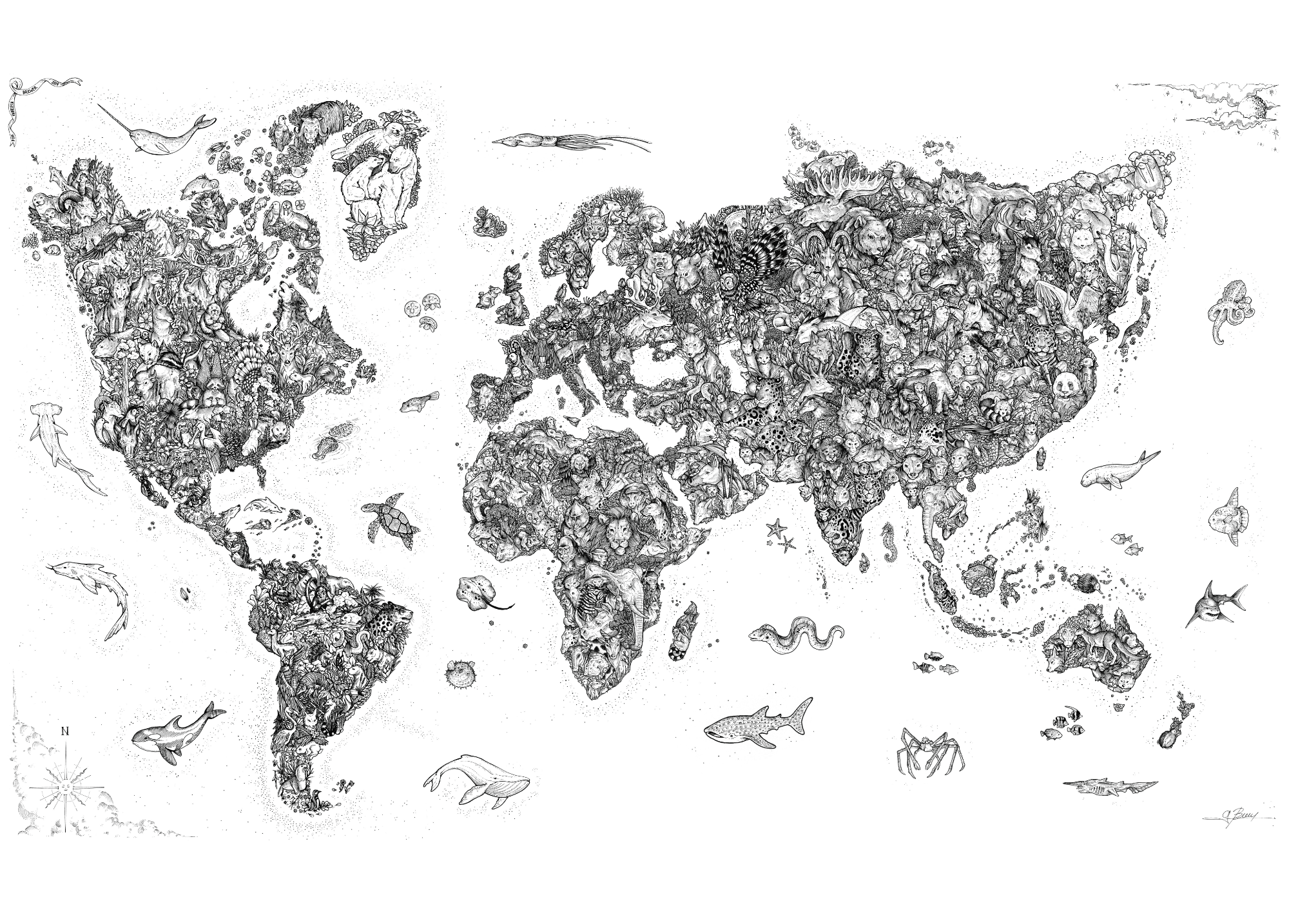 Animal World Map